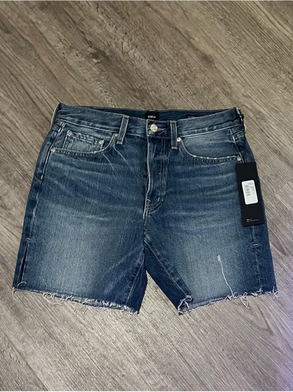 Edwin Dark Blue Denim Shorts